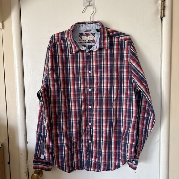 Canterbury of New Zealand Plaid Button Up Long Cotton Sleeve Shirt | Mens XL - Picture 8 of 9